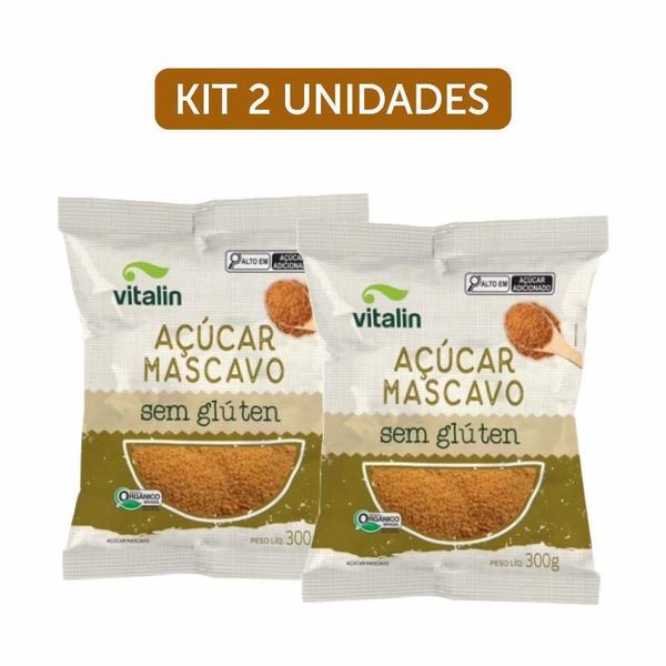 Imagem de Kit 2X: Açúcar Mascavo Orgânico Vitalin 300G