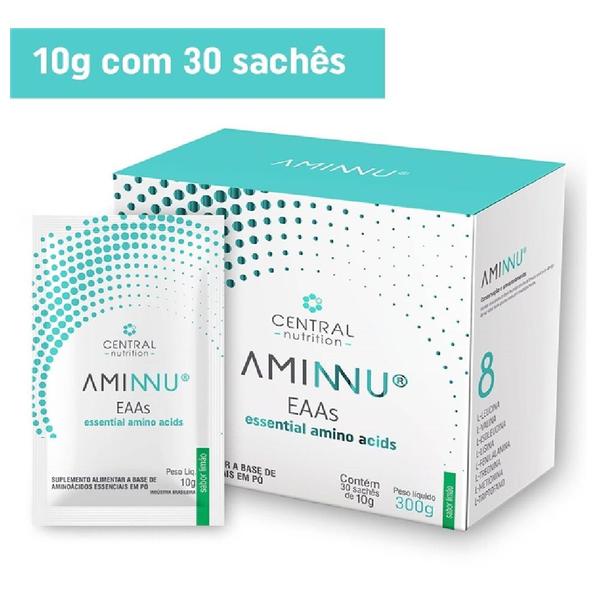 Imagem de Kit 2x Aminnu 30 Sachês de 10g Sabor Limão Central Nutrition