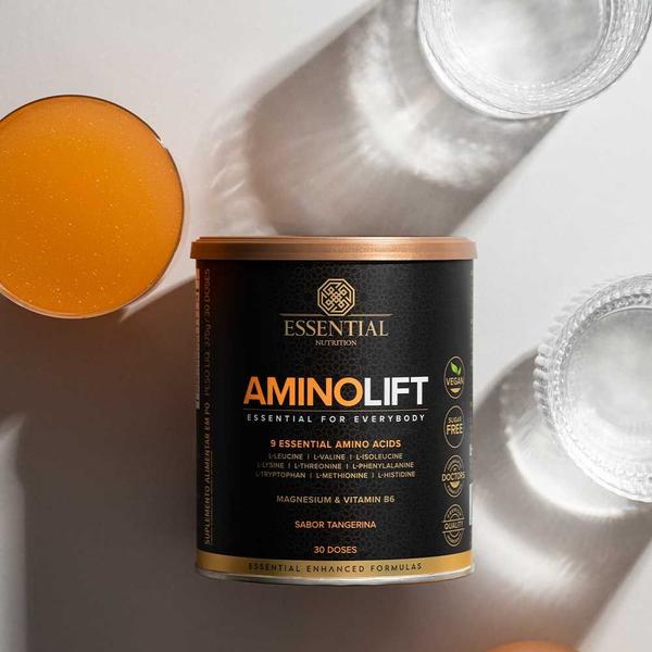 Imagem de Kit 2x Aminolift Tangerina - Aminoácidos Essenciais - 375g cada - Essential Nutrition