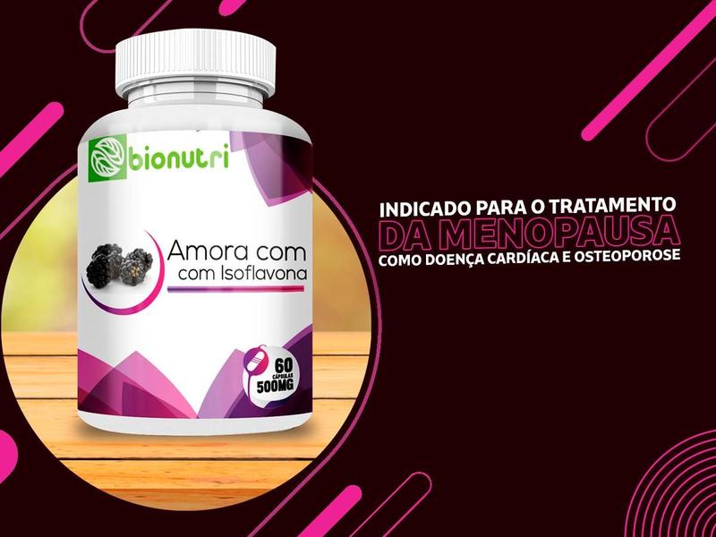 Imagem de Kit 2x Amora com Isoflavona 60 cápsulas 500mg - Bionutri