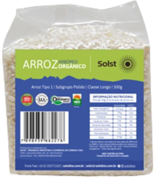 Imagem de Kit 2X: Arroz Arbóreo Branco Orgânico Solst 500G