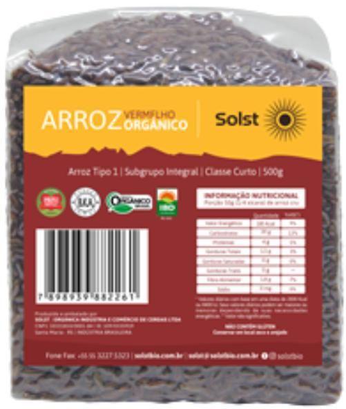 Kit 2X: Arroz Vermelho Orgânico Solst 500G Imagem de Kit 2X: Arroz Vermelho Orgânico Solst 500G