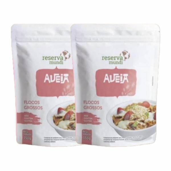 Kit 2X: Aveia em Flocos Grossos Sem Glúten Reserva Mundi 150g Imagem de Kit 2X: Aveia em Flocos Grossos Sem Glúten Reserva Mundi 150g