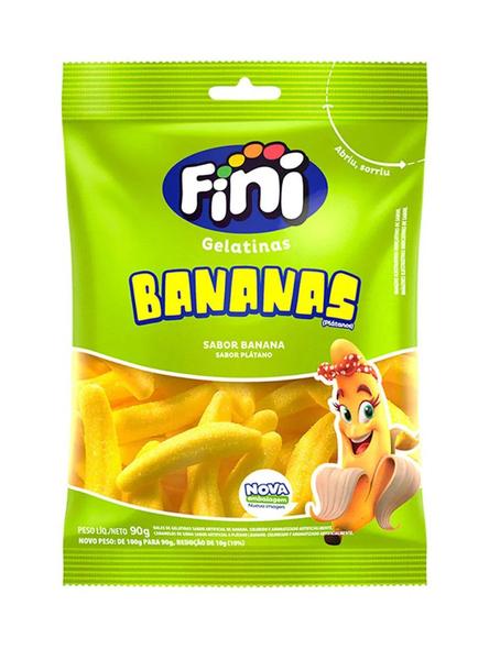 Kit 2x Bala Fini De Gelatina Bananas Pacote 90g - Cimed - Sistema Imagem de Kit 2x Bala Fini De Gelatina Bananas Pacote 90g - Cimed