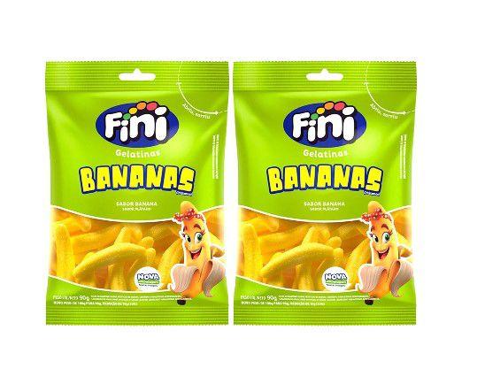 Kit 2x Bala Fini De Gelatina Bananas Pacote 90g - Cimed - Sistema Imagem de Kit 2x Bala Fini De Gelatina Bananas Pacote 90g - Cimed