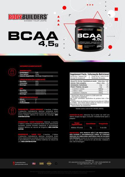 Imagem de Kit 2x BCAA Powder 4.5 250g + Power Creatina 100g - Bodybuilders