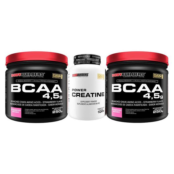 Imagem de Kit 2x BCAA Powder 4.5 250g + Power Creatina 100g - Bodybuilders