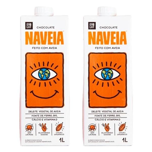 Kit 2X: Bebida Vegetal De Aveia Chocolate Naveia 1L Imagem de Kit 2X: Bebida Vegetal De Aveia Chocolate Naveia 1L