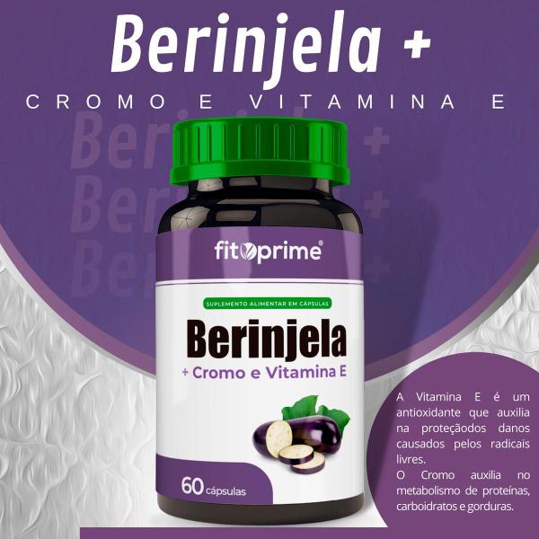 Imagem de Kit 2x Berinjela Com Picolinato de Cromo e Vitamina E 60 Cápsulas