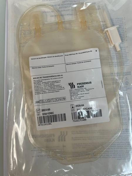 Imagem de Kit 2x Bolsas para transferência de sangue Fresenius 600 mL