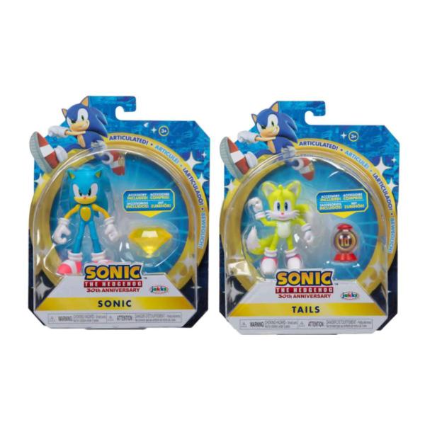 Imagem de Kit 2x Boneco Sonic The Hedgehog Articulado 10cm -  Sonic e Tails