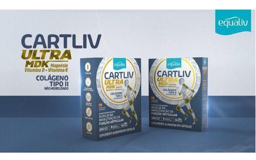 Imagem de Kit 2x Cartliv Ultra MDK 60 cápsulas Equaliv Colágeno Tipo 2 com NF