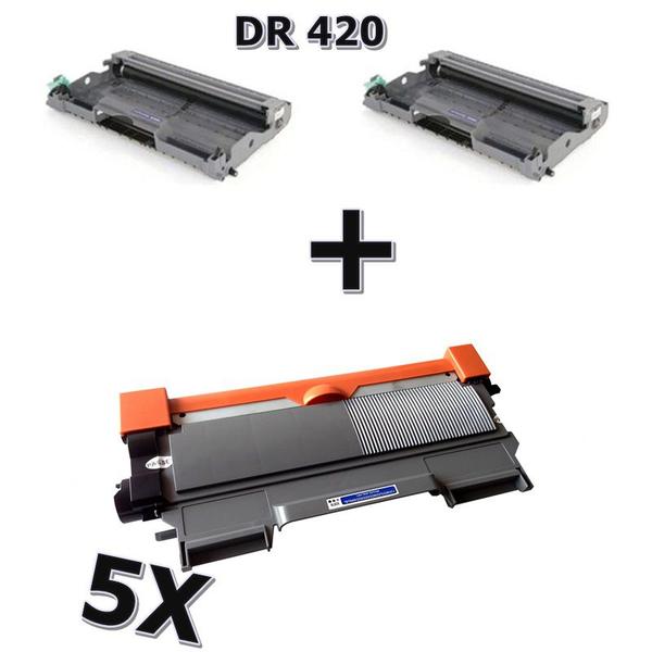 Kit 2X Cartucho Cilindro + 5 Toner TN 450 + 2 DR 450 Dcp-7065 Mfc-7860 7460 - IMPORTED Imagem de Kit 2X Cartucho Cilindro + 5 Toner TN 450 + 2 DR 450 Dcp-7065 Mfc-7860 7460