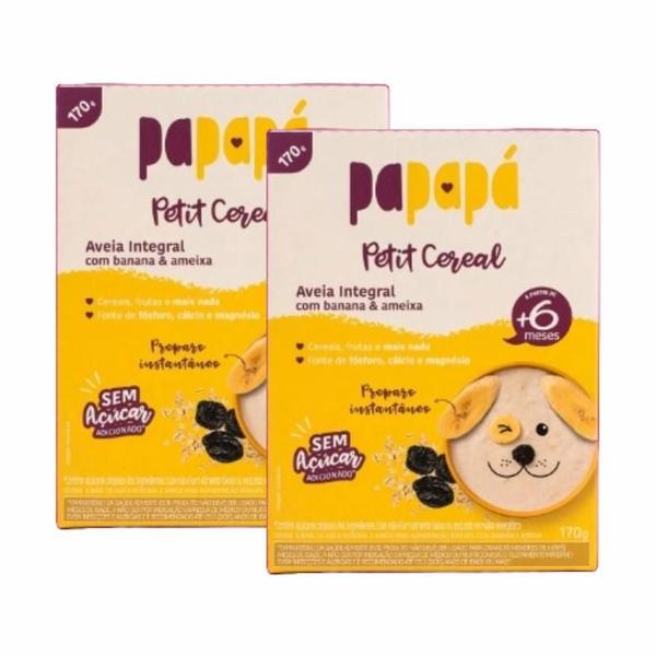 Kit 2X: Cereal Infantil Aveia, Banana E Ameixa Papapá 170G Imagem de Kit 2X: Cereal Infantil Aveia, Banana E Ameixa Papapá 170G