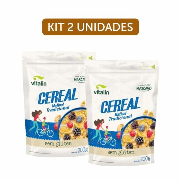 Kit 2X: Cereal Matinal Tradicional Sem Glúten Vegano Vitalin Imagem de Kit 2X: Cereal Matinal Tradicional Sem Glúten Vegano Vitalin