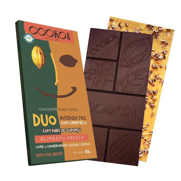 Kit 2X: Chocolate Duo Ammo 70% Caramelo Vegano Cookoa 80G Imagem de Kit 2X: Chocolate Duo Ammo 70% Caramelo Vegano Cookoa 80G
