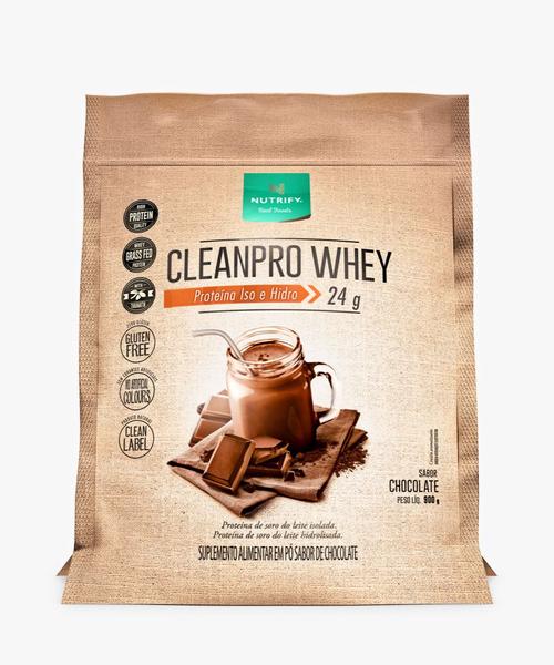 Imagem de Kit 2X: Cleanpro Whey Protein Isolado Chocolate Nutrify 900g