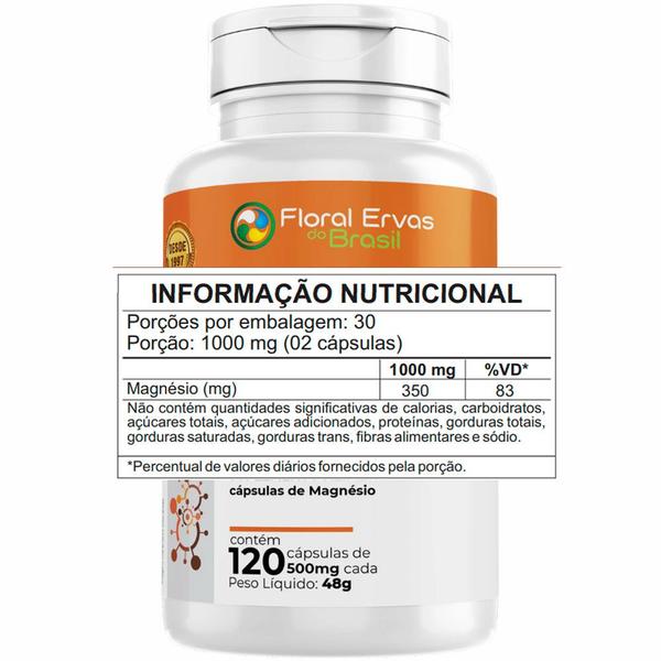 Imagem de Kit 2x Cloreto de Magnésio P.A - (120 Capsulas cada) - Floral Ervas do Brasil