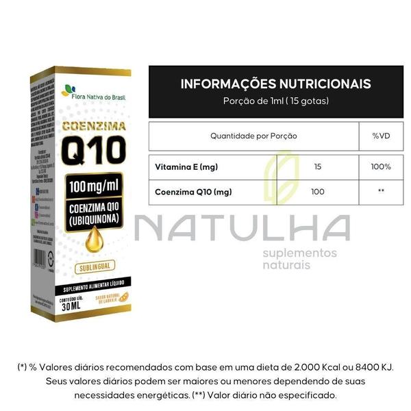 Imagem de Kit 2X Coenzima Q10 Sublingual Em Gotas 30Ml Flora Nativa