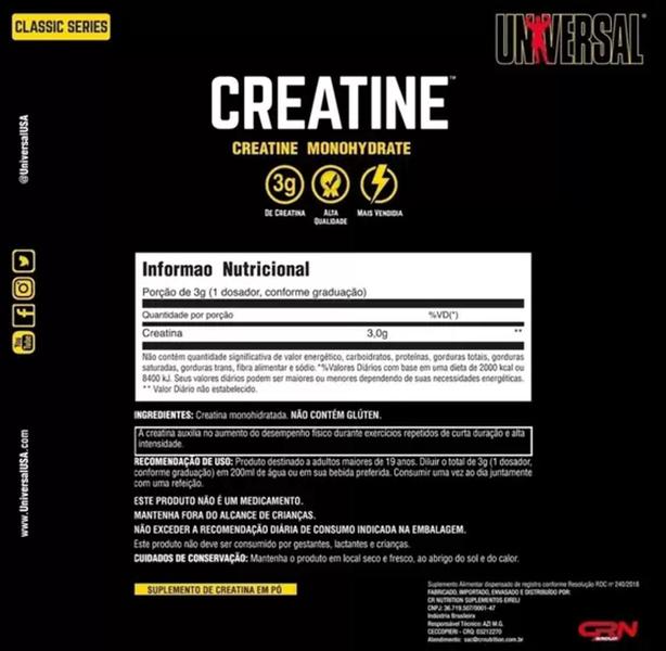 Kit 2x Creatina 200g Universal Original 100% Pura - Universal Nutrition Imagem de Kit 2x Creatina 200g Universal Original 100% Pura - Universal Nutrition