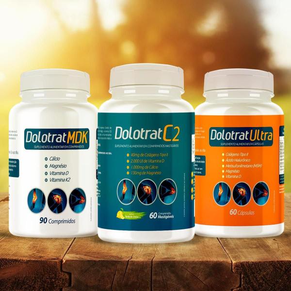 Imagem de Kit 2X Dolotrat Mdk Calcio Magnesio Vitamina D K2