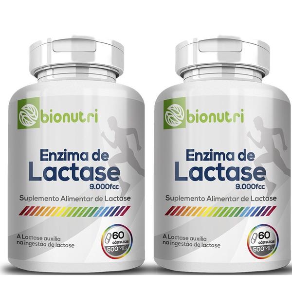 Imagem de Kit 2x Enzima Lactase 60 Cápsulas 500mg Bionutri - Intolerância a Lactose