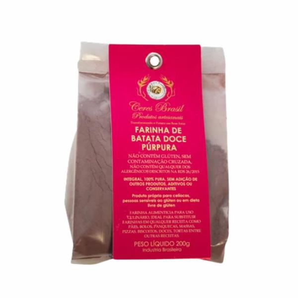 Kit 2X: Farinha de Batata Doce Púrpura Sem Glúten Ceres 200g Imagem de Kit 2X: Farinha de Batata Doce Púrpura Sem Glúten Ceres 200g