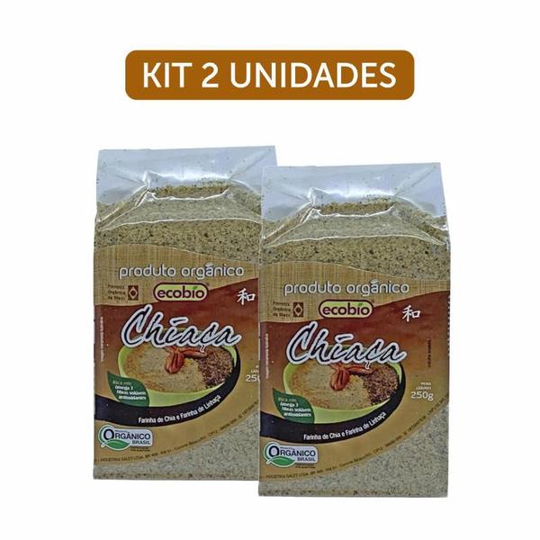 Kit 2X: Farinha de Chia e Linhaça Chiaça Orgânica Ecobio 250g Imagem de Kit 2X: Farinha de Chia e Linhaça Chiaça Orgânica Ecobio 250g