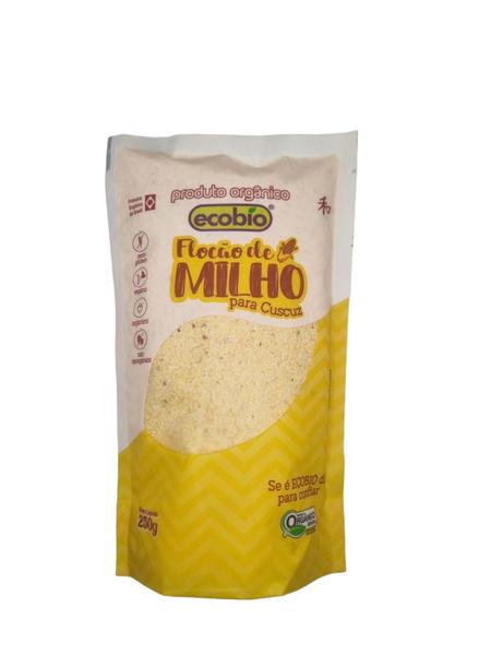 Kit 2X: Flocão de Milho para Cuscuz Orgânico Ecobio 250g Imagem de Kit 2X: Flocão de Milho para Cuscuz Orgânico Ecobio 250g