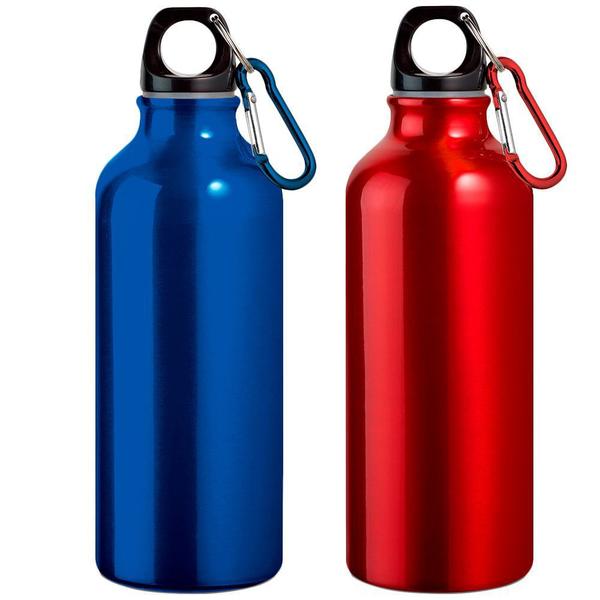 Imagem de kit 2x Garrafa Squeeze Sport 500 ml TopGet Azul e Vermelho