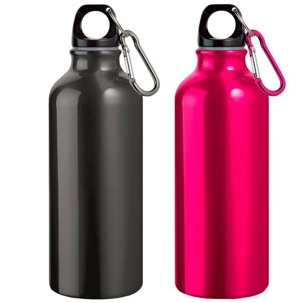 Imagem de kit 2x Garrafa Squeeze Sport 500 ml TopGet Chumbo e Rosa