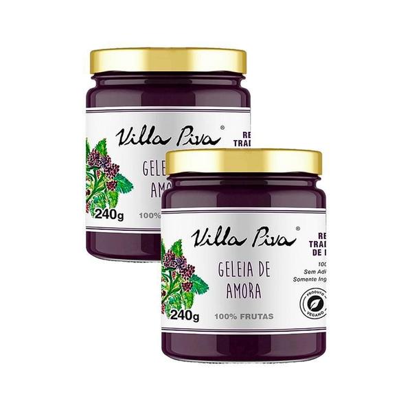 Kit 2X: Geleia Amora 100% Frutas Sem Adição Açúcar Villa - Villa Piva Imagem de Kit 2X: Geleia Amora 100% Frutas Sem Adição Açúcar Villa