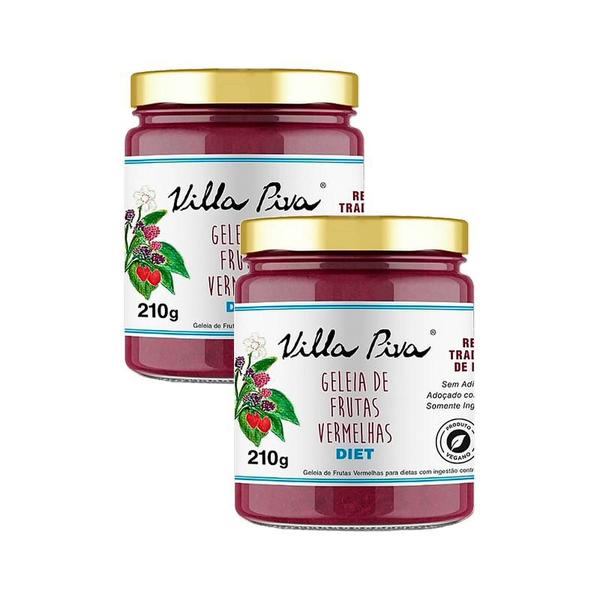 Imagem de Kit 2X: Geleia de Frutas Vermelhas Diet Villa Piva 210g