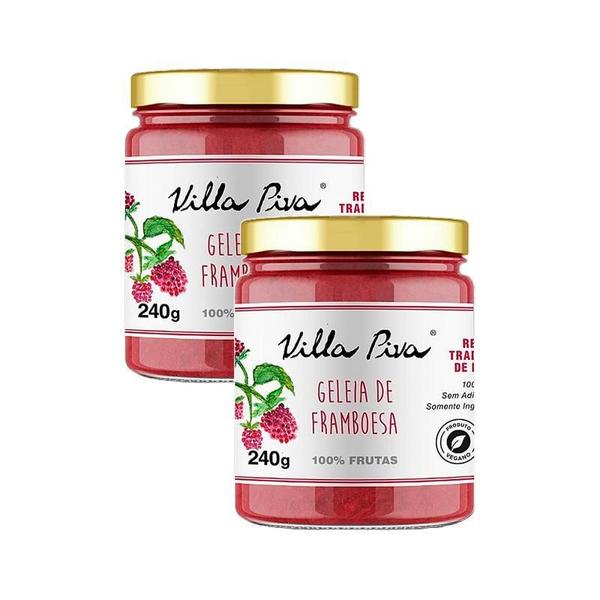 Kit 2X: Geleia Framboesa 100% Frutas Sem Adição Açúcar Villa - Villa Piva Imagem de Kit 2X: Geleia Framboesa 100% Frutas Sem Adição Açúcar Villa