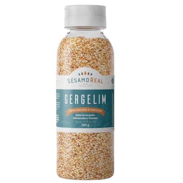 Kit 2X: Gergelim Branco Descascado/Tostado Sésamo Real 160g Imagem de Kit 2X: Gergelim Branco Descascado/Tostado Sésamo Real 160g