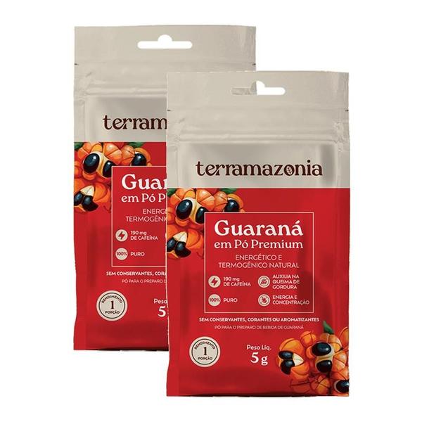 Kit 2X: Guaraná em Pó Sem Glúten Sachê Terramazonia 5g Imagem de Kit 2X: Guaraná em Pó Sem Glúten Sachê Terramazonia 5g