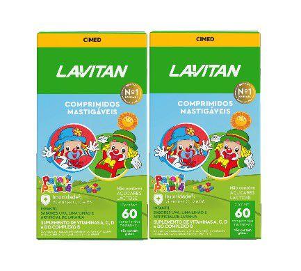 Imagem de Kit 2x Lavitan Kids Sabor Frutas Com 60 Comp - Cimed