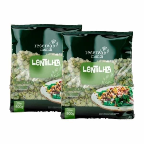 Kit 2X: Lentilha Verde Sem Glúten Reserva Mundi 500G Imagem de Kit 2X: Lentilha Verde Sem Glúten Reserva Mundi 500G
