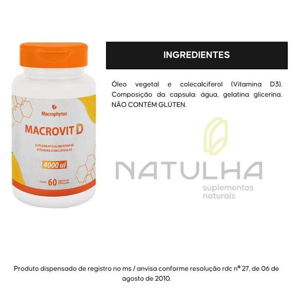 Imagem de Kit 2X Macrovit D 4000Ui 60 Cápsulas - Macrophytus