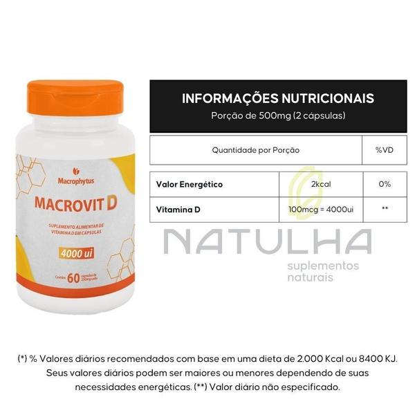 Imagem de Kit 2X Macrovit D 4000Ui 60 Cápsulas - Macrophytus