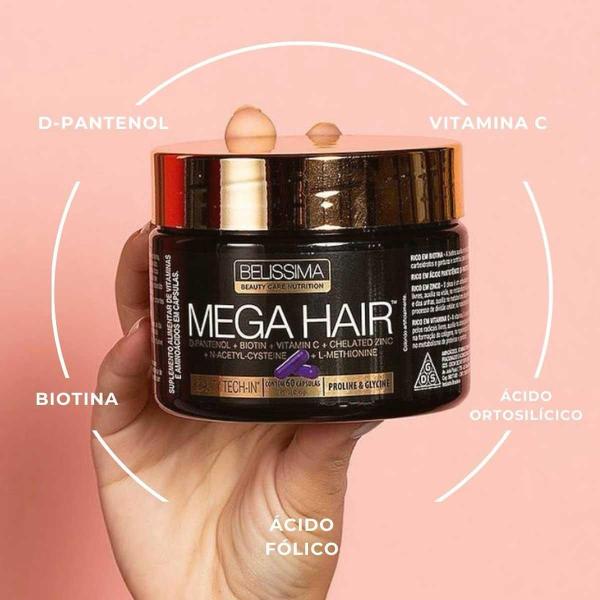 Imagem de Kit 2X Mega Hair Belíssima Belíssima Sabor Sem Sabor