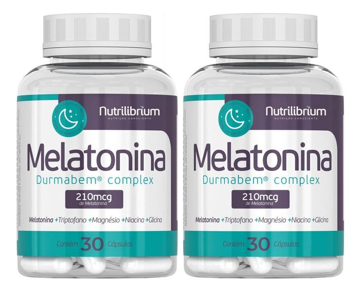 Imagem de Kit 2x Melatonina Com Magnésio Triptofano 2 Meses Nutrilibrium