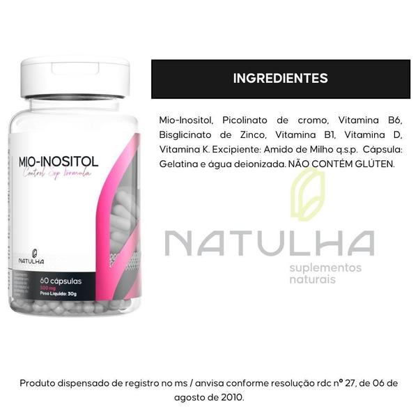 Imagem de Kit 2X Mio-Inositol Control Sop Formula 60 Cápsulas Natulha