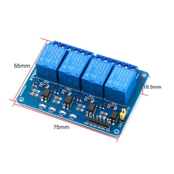 Imagem de Kit 2x Módulo Relé 4 Canais 5v Para Arduino Pic e Raspberry