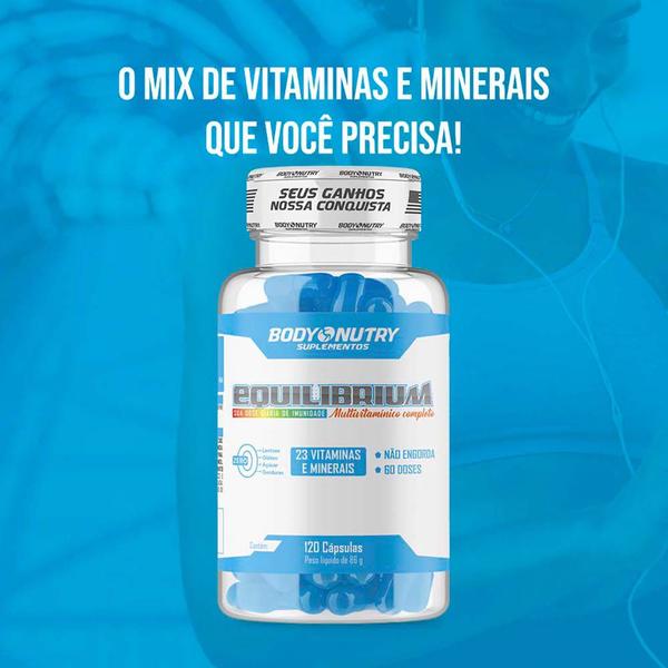 Imagem de Kit 2x Multivitaminico Equilibrium 120 Capsulas Para Homens e Mulheres Biotina 23 Vitaminas e Minerais Suplemento Capsulas em Po Premium Importado