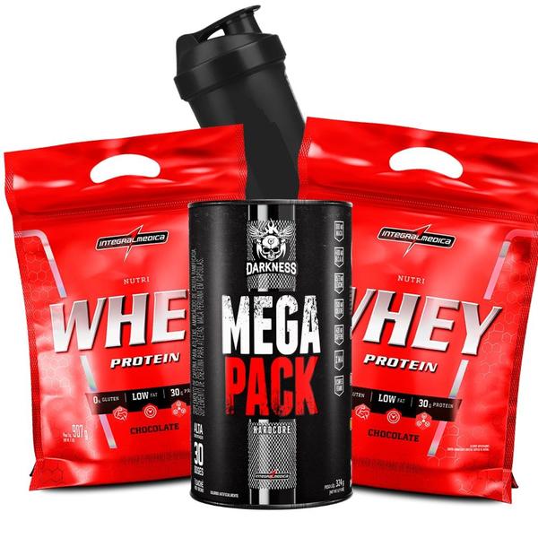 Imagem de Kit 2x Nutri Whey + Mega Pack + Shaker Envio Já