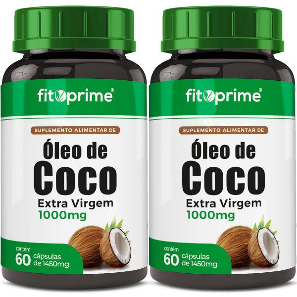 Kit 2x Óleo de Coco Extra Virgem 60 Cápsulas - FitoPrime Imagem de Kit 2x Óleo de Coco Extra Virgem 60 Cápsulas