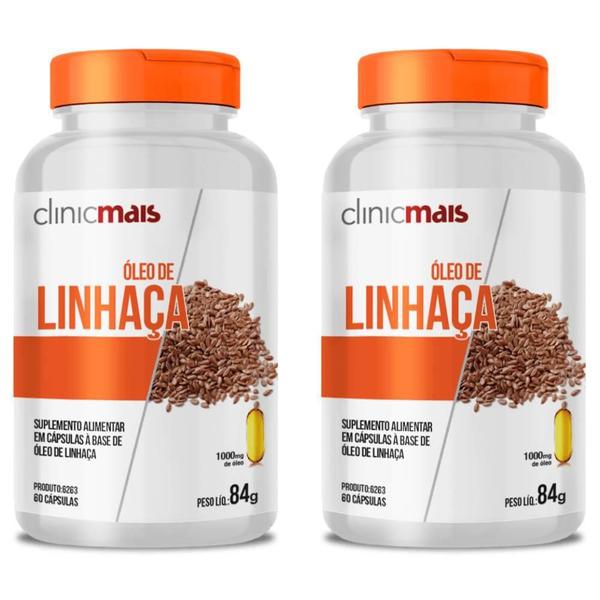 Imagem de Kit 2X Óleo De Linhaça 1000Mg 60 Cápsulas - Clinicmais