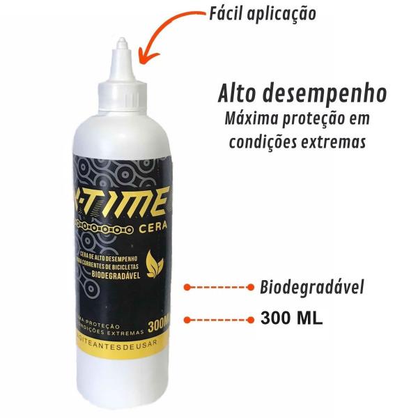 Imagem de Kit 2x óleo lubrificante corrente bike cera X-Time 300 ml