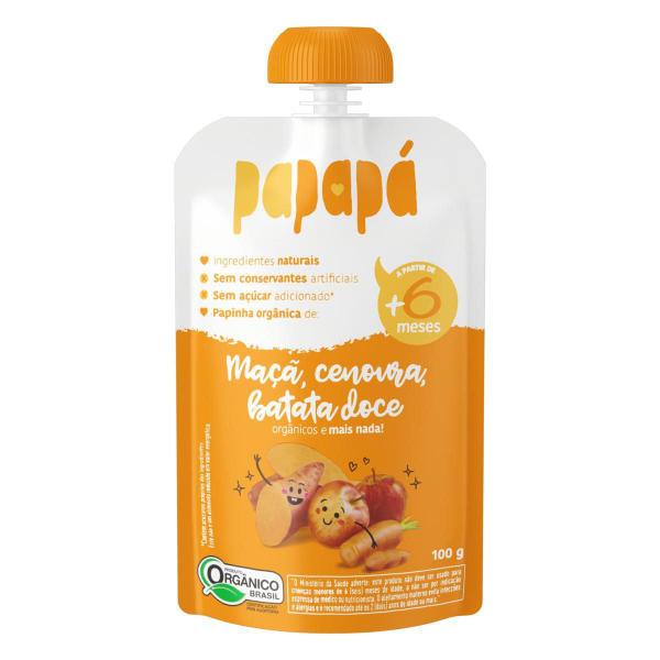 Kit 2X: Papinha Orgânica Maçã/Cenoura/Batata Doce Papapá100G Imagem de Kit 2X: Papinha Orgânica Maçã/Cenoura/Batata Doce Papapá100G